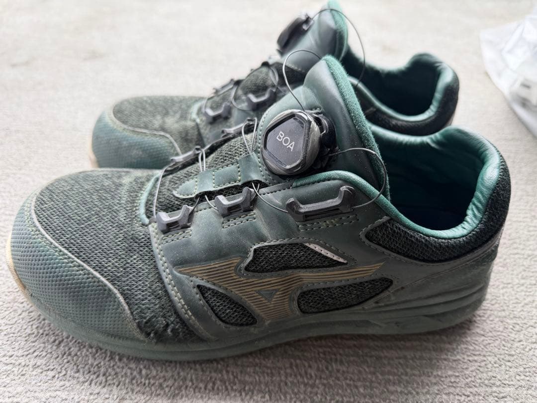 安全靴MIZUNO BOAダークグリーン