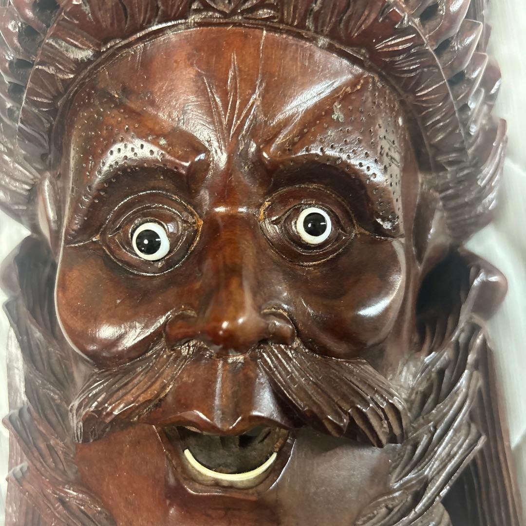 バリ島 木彫り仮面 魔除け 彫刻 民芸品 アジアン雑貨 ハンドメイド
