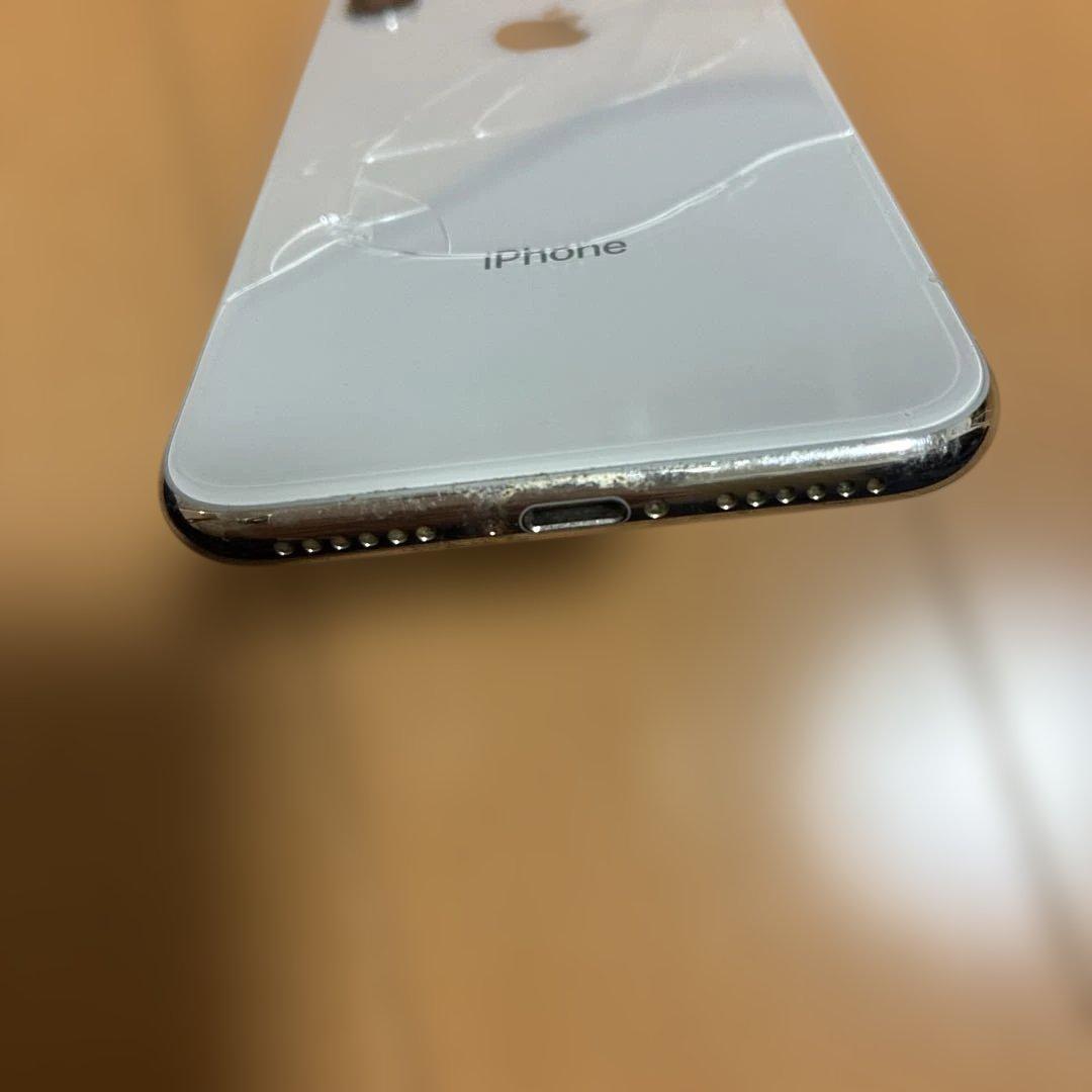【ジャンク品】Apple iPhoneX 64GB 本体SIMフリー　シルバー