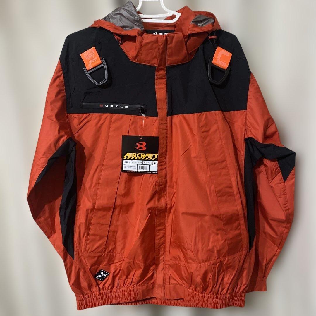 Burtle AIRCRAFT 空調服 XL オレンジ/黒
