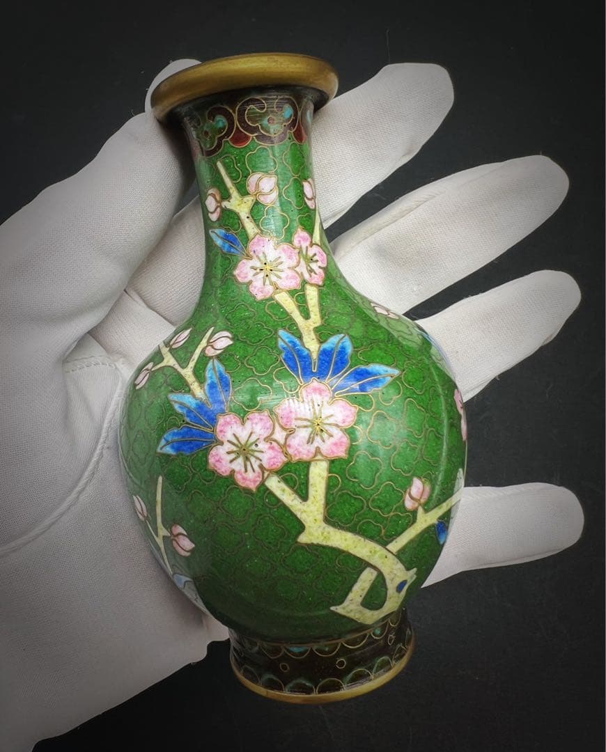 中國美術 古玩 七宝焼 景泰藍 ミニ花瓶 コレクション