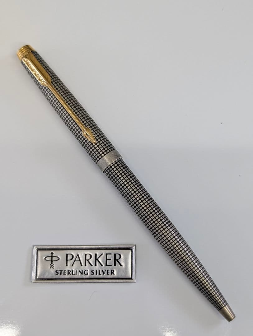 【Parker】 75 スターリングシルバー シズレ 万年筆セット ペン先14K