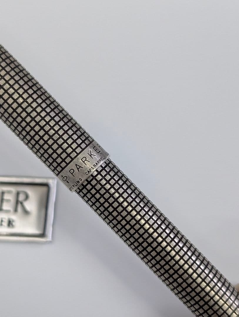 【Parker】 75 スターリングシルバー シズレ 万年筆セット ペン先14K