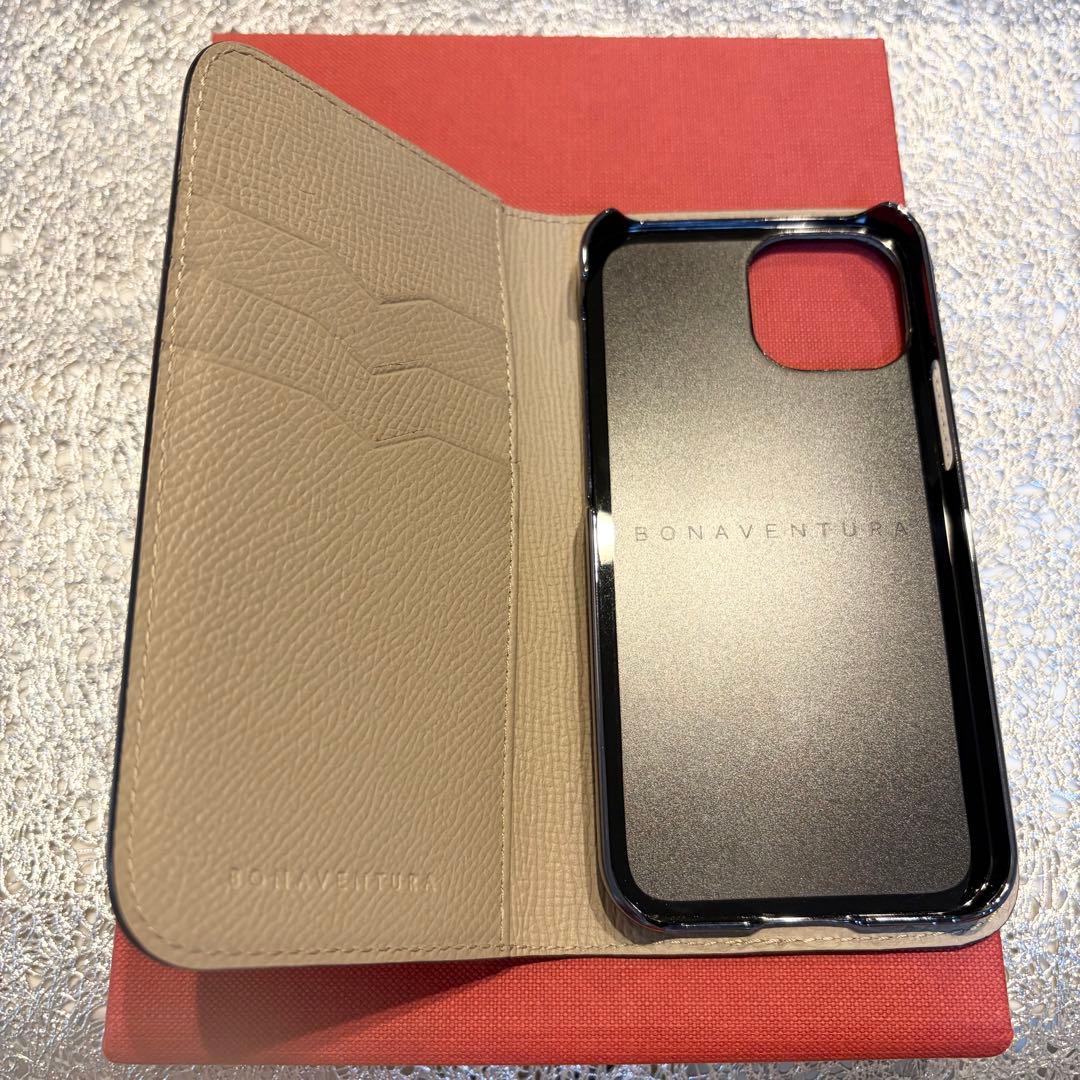 新品 ボナベンチュラ iphone13mini ケース グレージュ