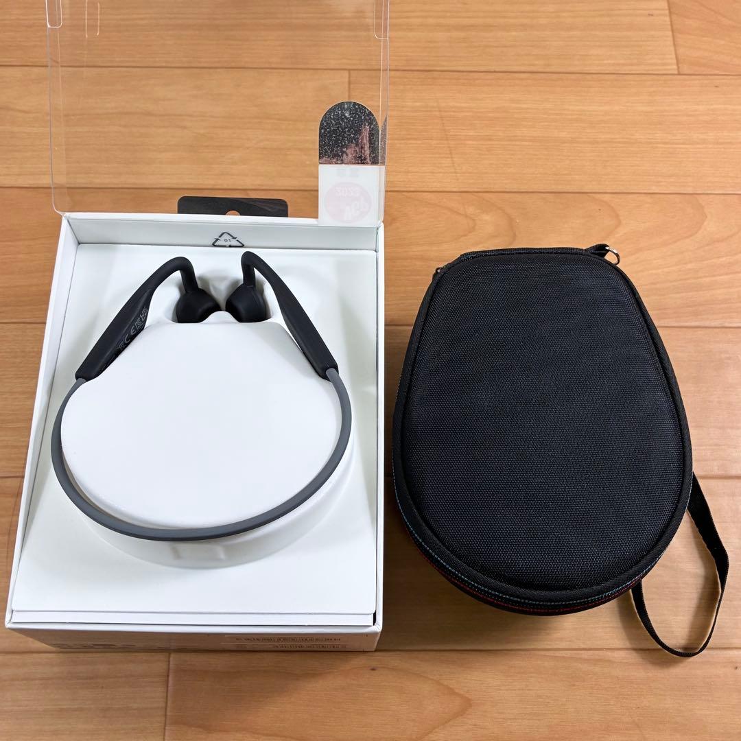 【良品】SHOKZ OpenMove 骨伝導イヤホン グレー S661 ケース付