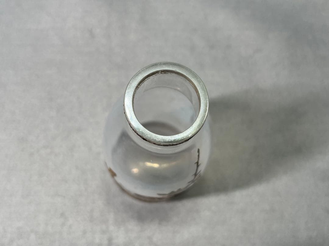 江戸ガラス　花鳥装飾　徳利