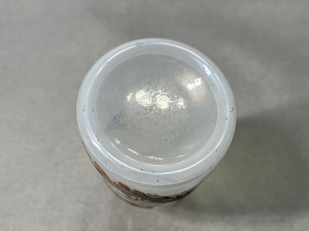 江戸ガラス　花鳥装飾　徳利