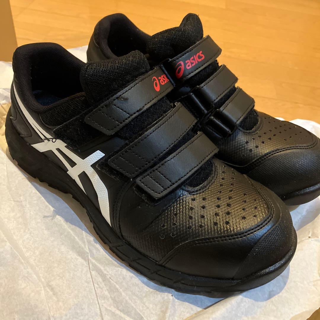 asics 安全靴 黒 ベルクロ　ウィンジョブ CP112