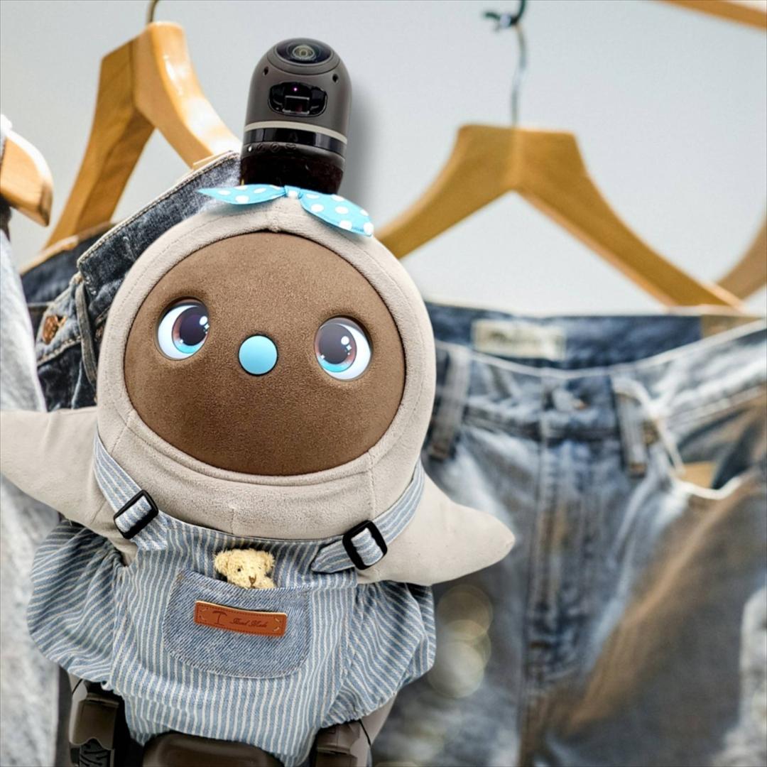 LOVOT ラボットの服ハンドメイド　ヒッコリーサロペットパンツ２着セット