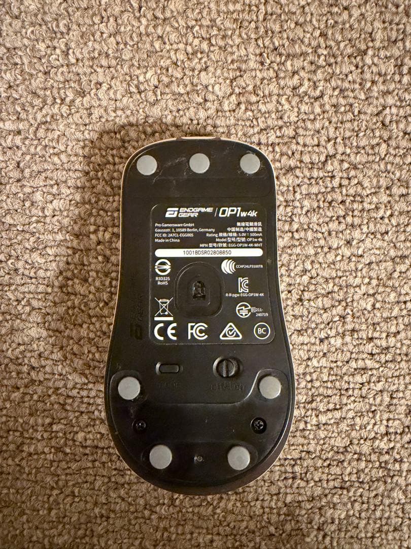 Endgame Gear OP1w 4K 白 別売スイッチパック同梱