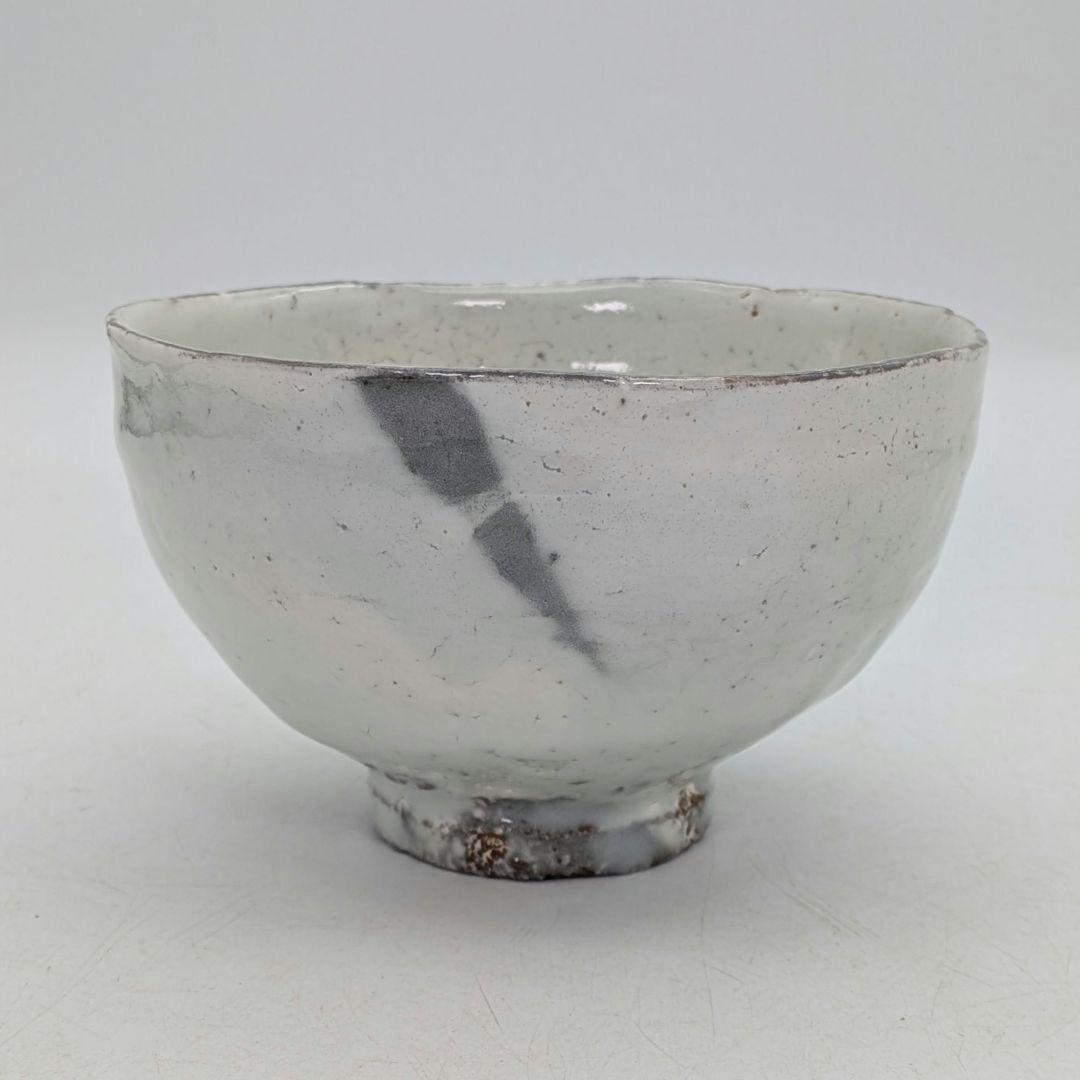 寿康窯 柳楽泰久 粉引手茶盌 共箱合布栞 抹茶碗 抹茶茶碗 茶道具 茶器 食器