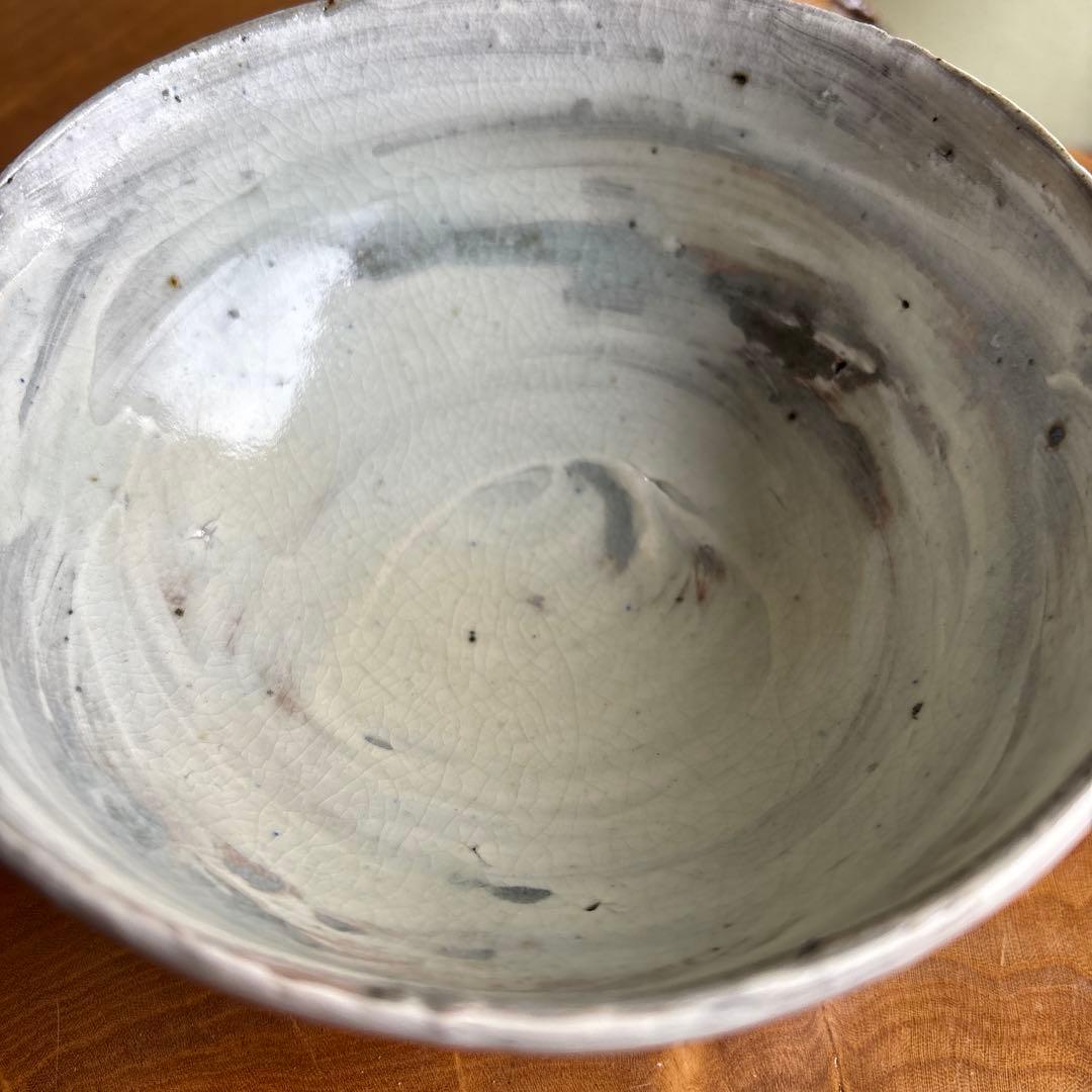 刷毛目茶碗 安田道雄作 共箱 抹茶碗 茶道具