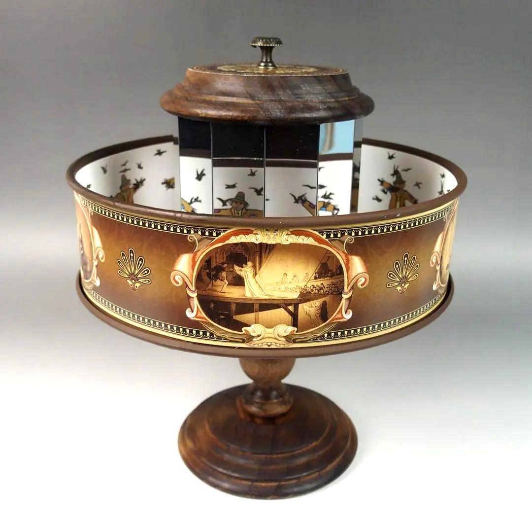 【プラキシノスコープ】回転覗き絵アニメの原型　1878年発明の復刻品　スペイン製