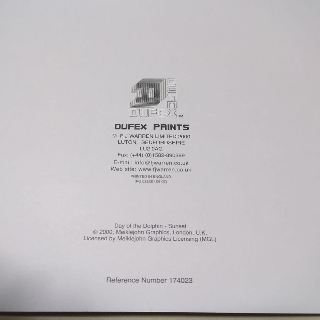 イギリス　DUFEX PRINTS　エッチングアート（イルカ、シャチ）４枚セット