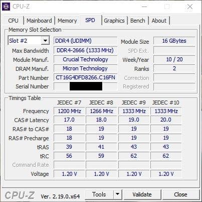 Crucial 32GBメモリ(16GB×2) DDR4-2666【動作確認済】