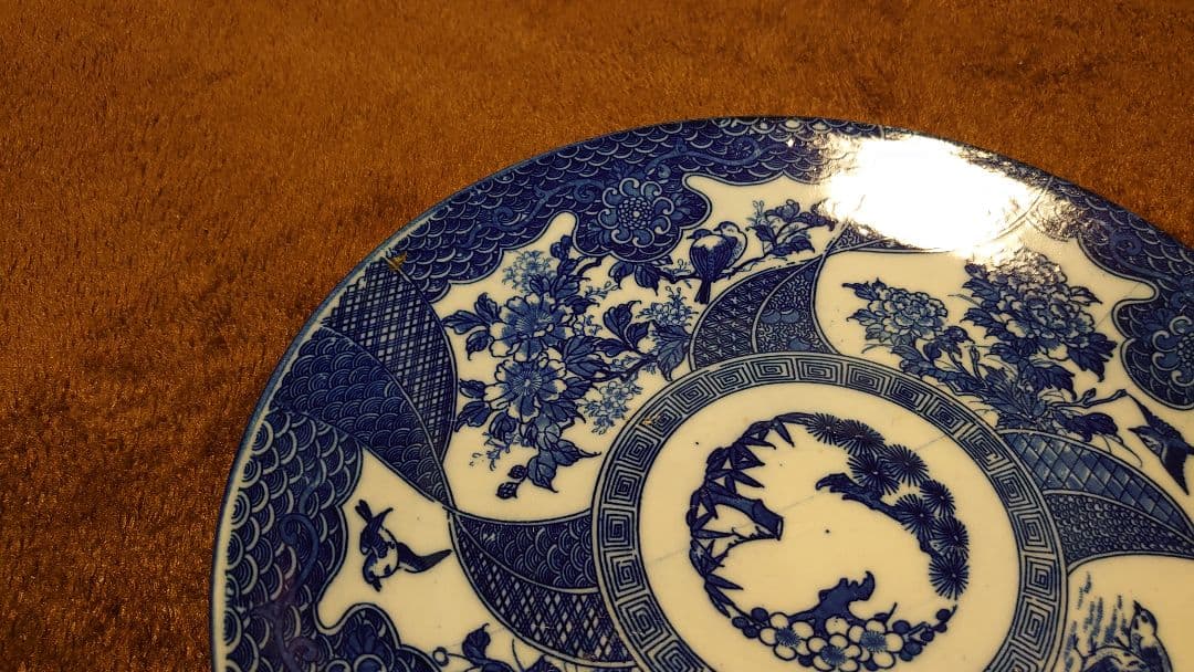 古伊万里　伊万里　染付　大皿　蔵出し　１客
