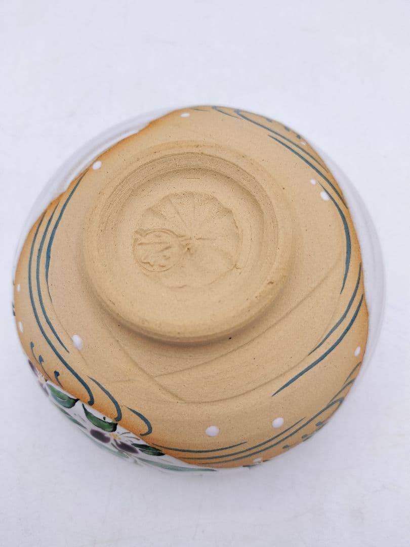 c973【新品・未使用】茶碗 灰釉露草絵 中村良二 木箱 茶道具