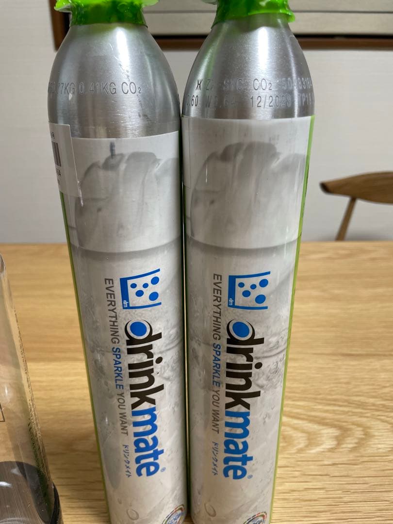 drinkmate 炭酸水メーカー 本体 空ボトル2本 交換用シリンダー空2本