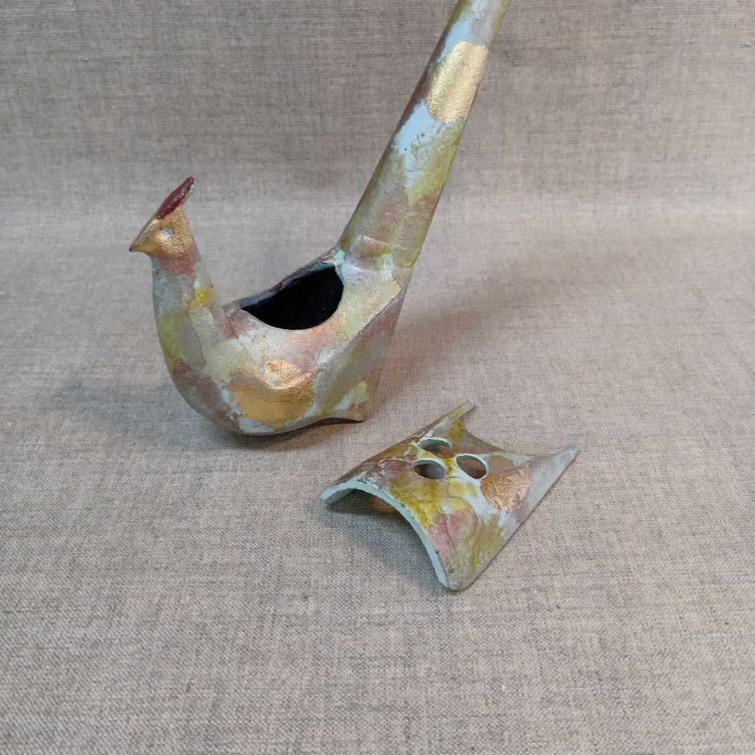 金属製鳥型アートオブジェ 一品物　激レア　即発送　香炉