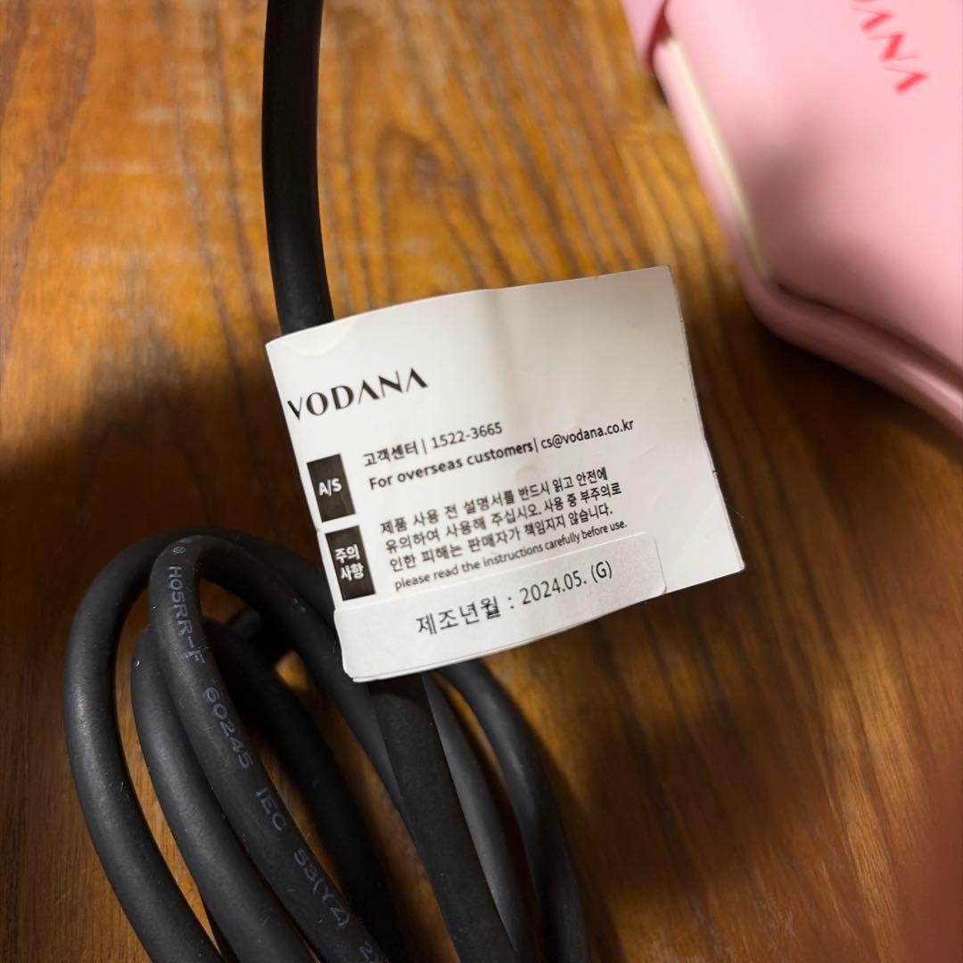 VODANA カール ヘアアイロン ピンク ヘアクリップ付き