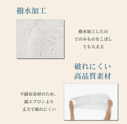 使い捨てエプロン 食事用エプロン 黒　 (1000枚 )