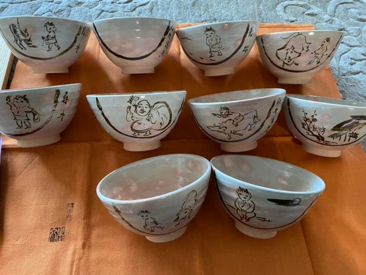 【十牛図の茶碗】 妙心寺館長提供　画質は建仁寺館長の弟子により簡略画