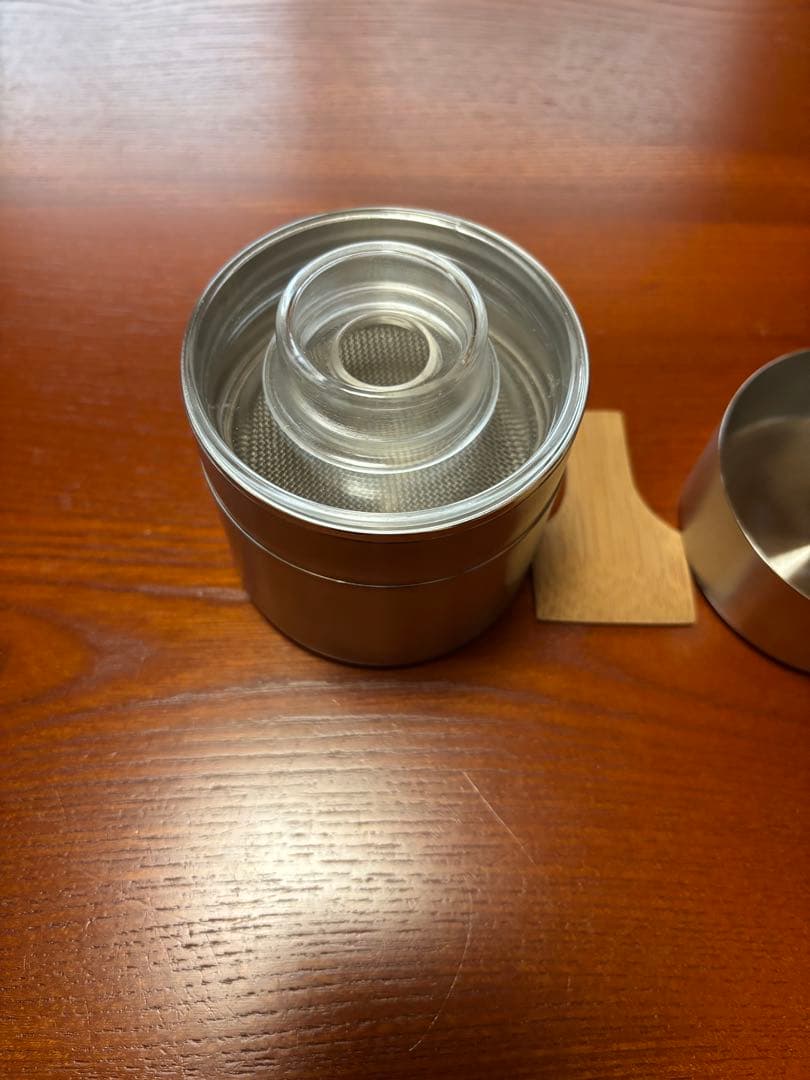 御抹茶篩　茶上合付　ステンレス　秀峰堂　茶道具