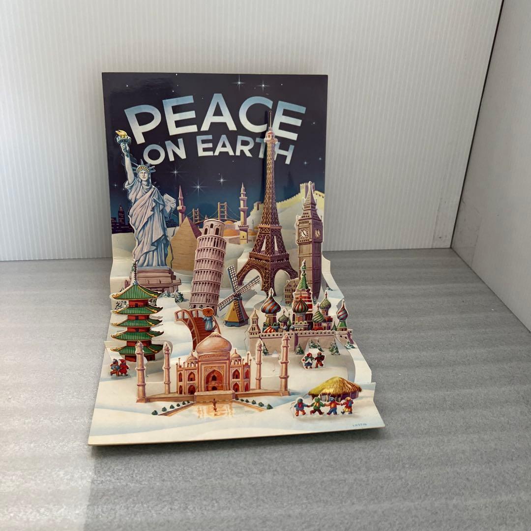 E-壁【希少】世界の名所 3D ポップアップ 「PEACE ON EARTH」