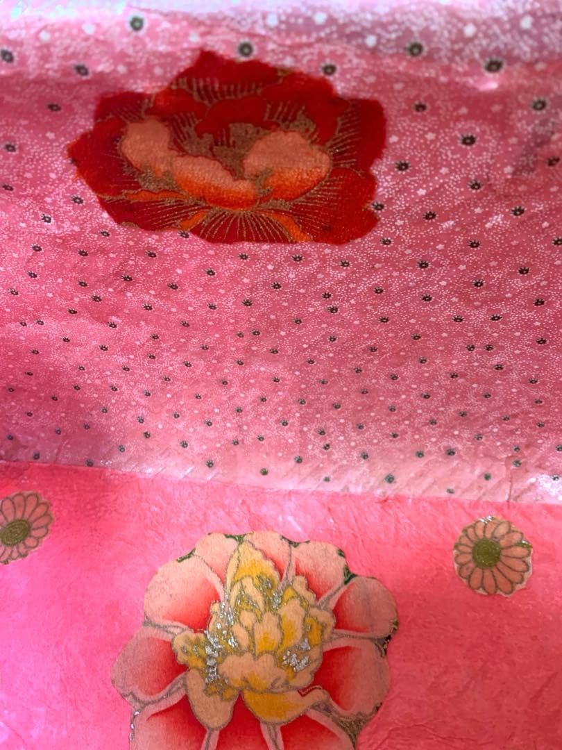 一閑張りかごバッグ　薔薇