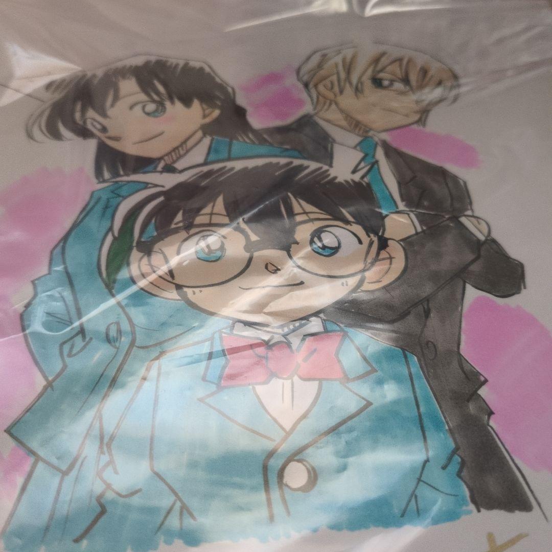 名探偵コナン　青山剛昌　直筆サインイラスト肉筆　フィギュア
