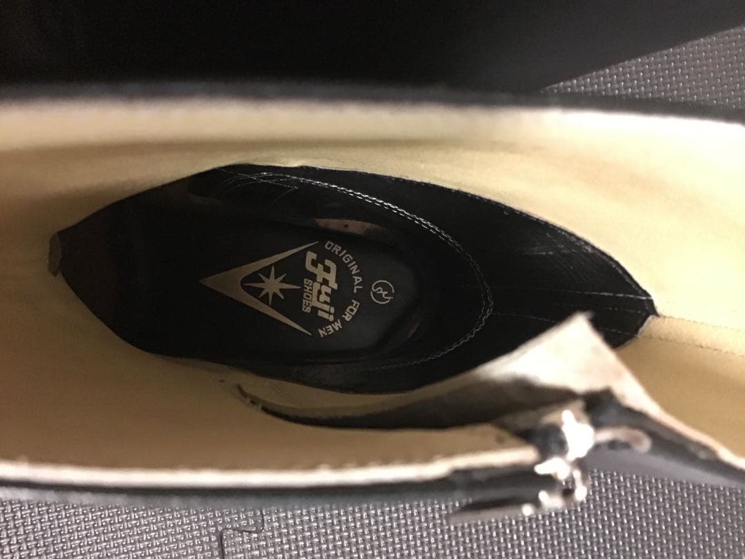 新品 Fuji shoes 富士シューズ 日本製 白バイ 府警本部 レザーブーツ