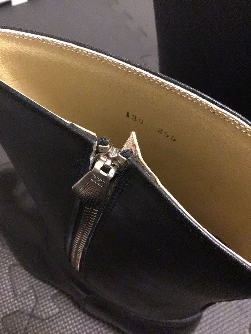 新品 Fuji shoes 富士シューズ 日本製 白バイ 府警本部 レザーブーツ