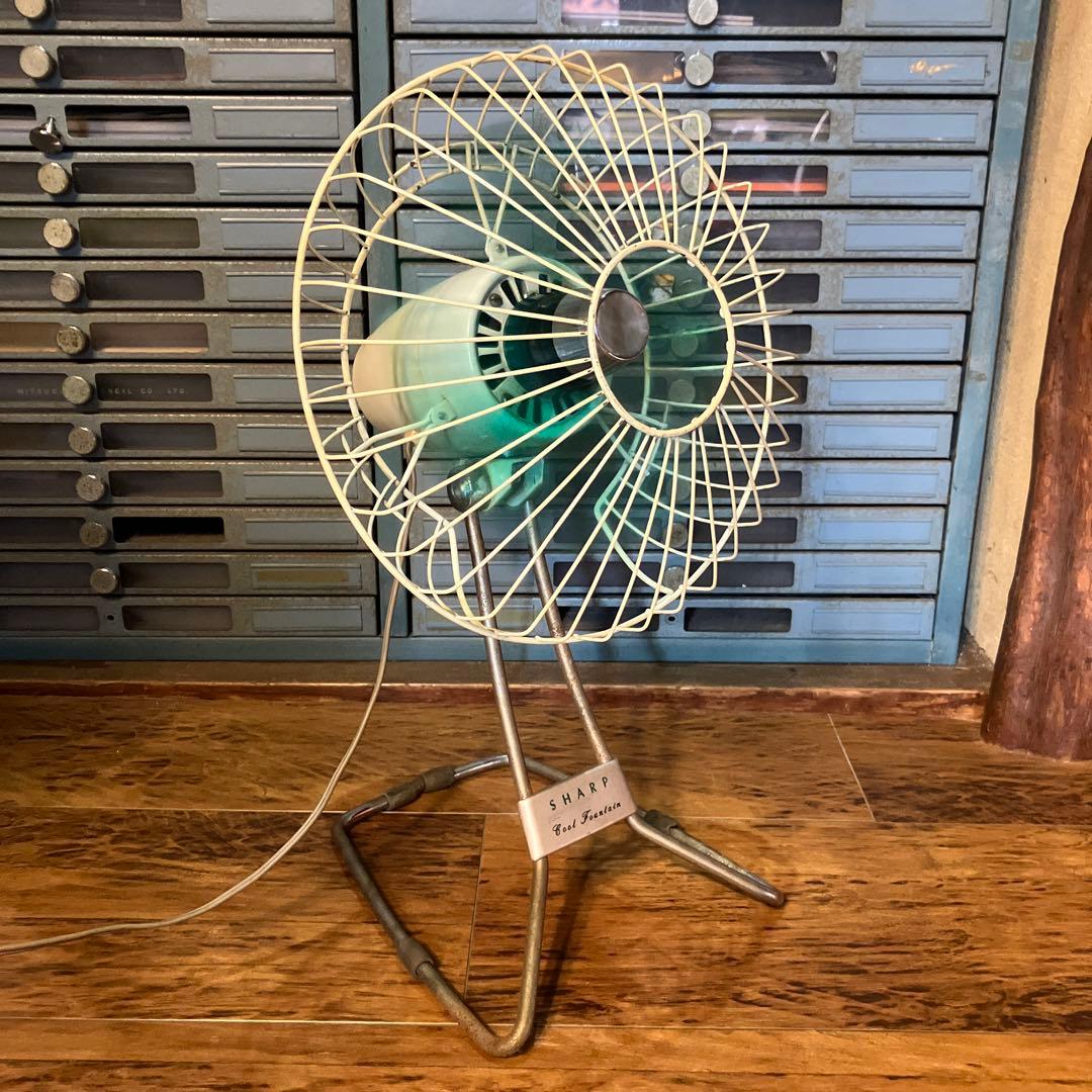 昭和レトロ シャープ 早川電機 扇風機 PK-255 20㎝羽根 卓上扇 動作品