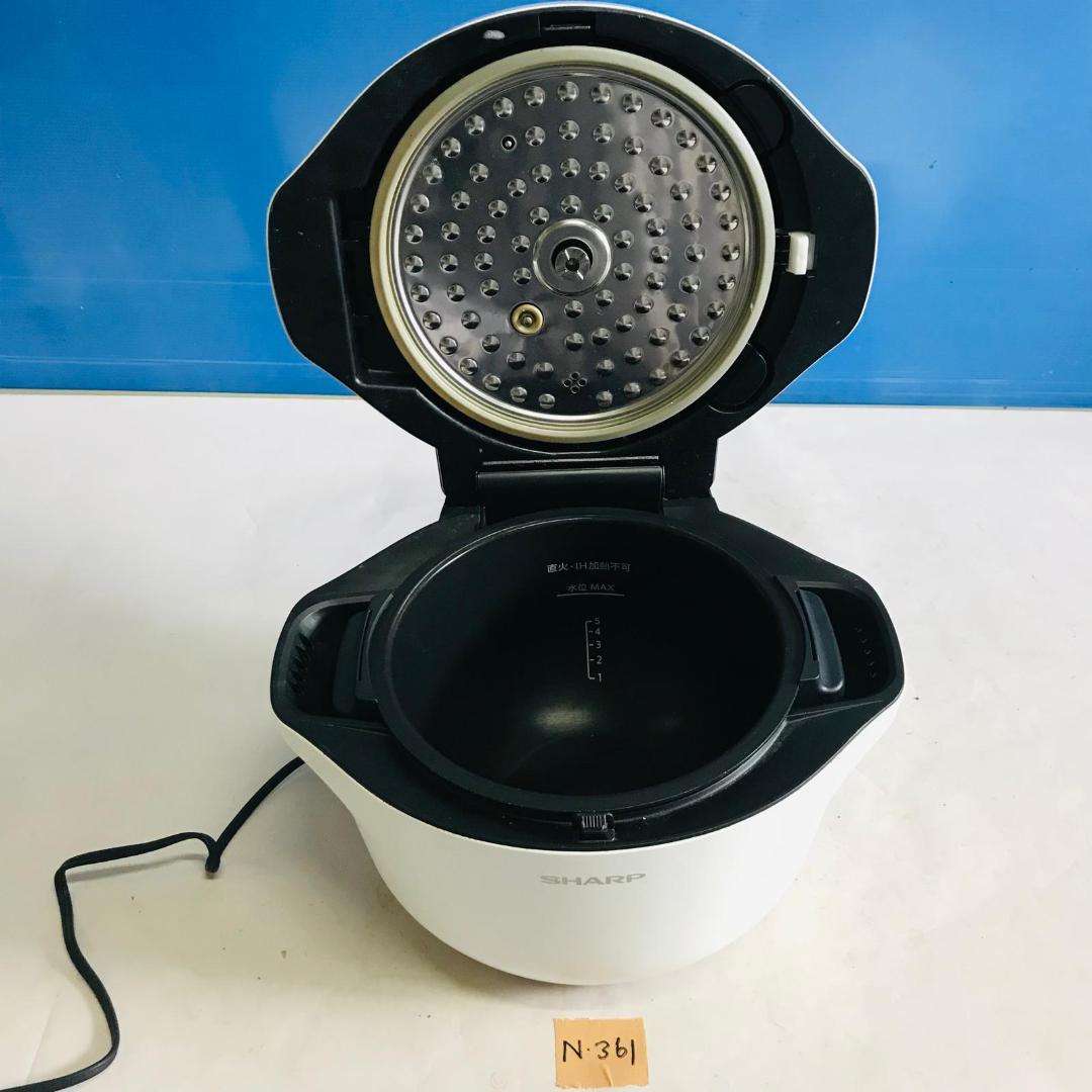 中古 SHARP HEALSIO 電気圧力鍋 ホワイト