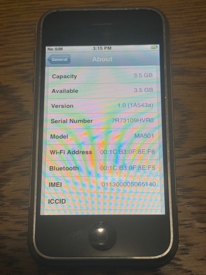 iPhone 2G 4GB 良品 日本未発売　初代 第1世代 A1203