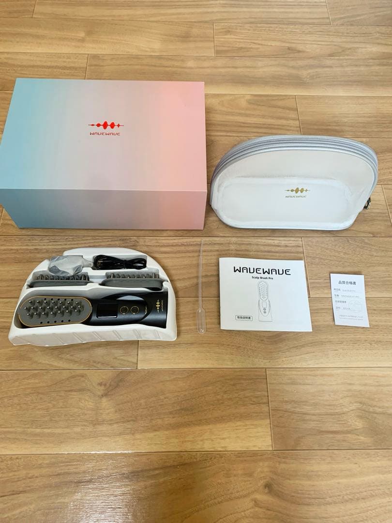 WAVEWAVE スカルプ ブラシ Pro EMS 専用ポーチ付き