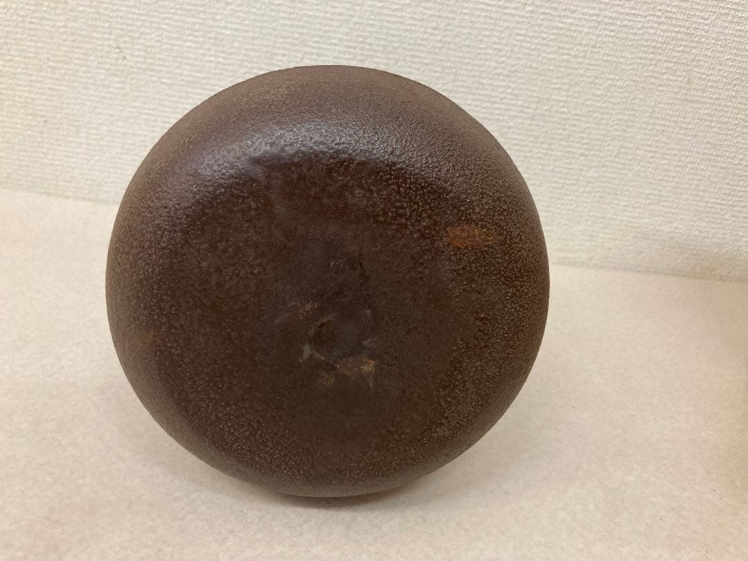 佐藤浄清造 筒釜 尻張筒釜 風炉釜 茶道具 茶釜 鉄釜 遠山霰地紋