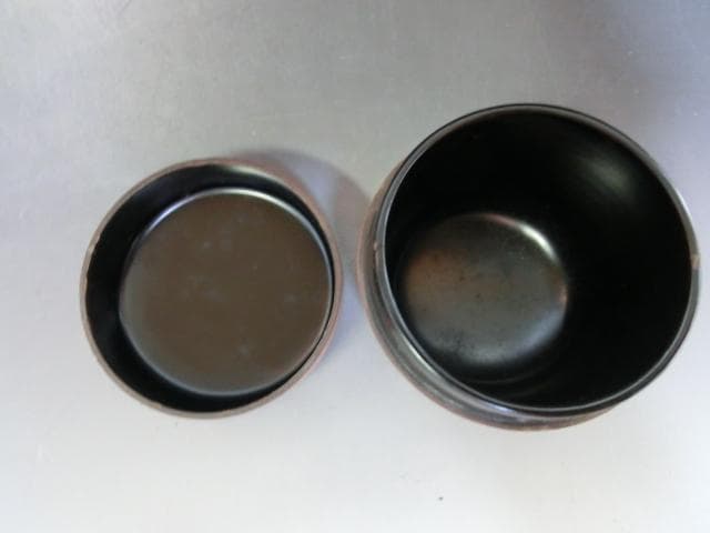 棗■松 鶴の絵 蓬莱山 蒔絵 秀穂作 朱塗 漆器 お茶道具 時代物 骨董品■