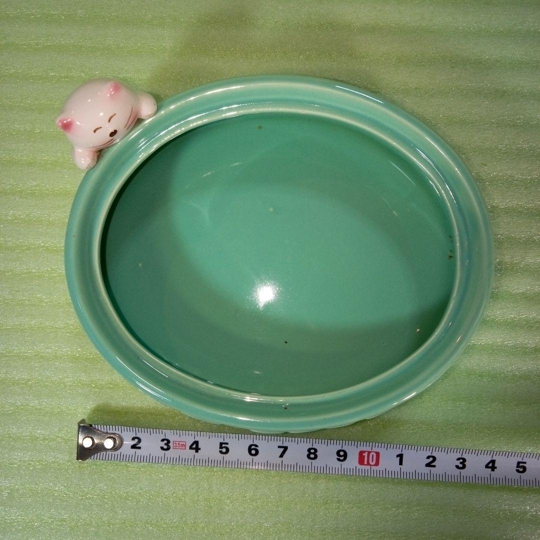 アンティークな猫の灰皿　CAT FOOD!　レア　希少　レトロ　入手困難　魚の骨