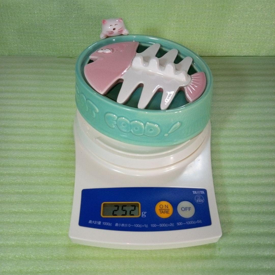 アンティークな猫の灰皿　CAT FOOD!　レア　希少　レトロ　入手困難　魚の骨