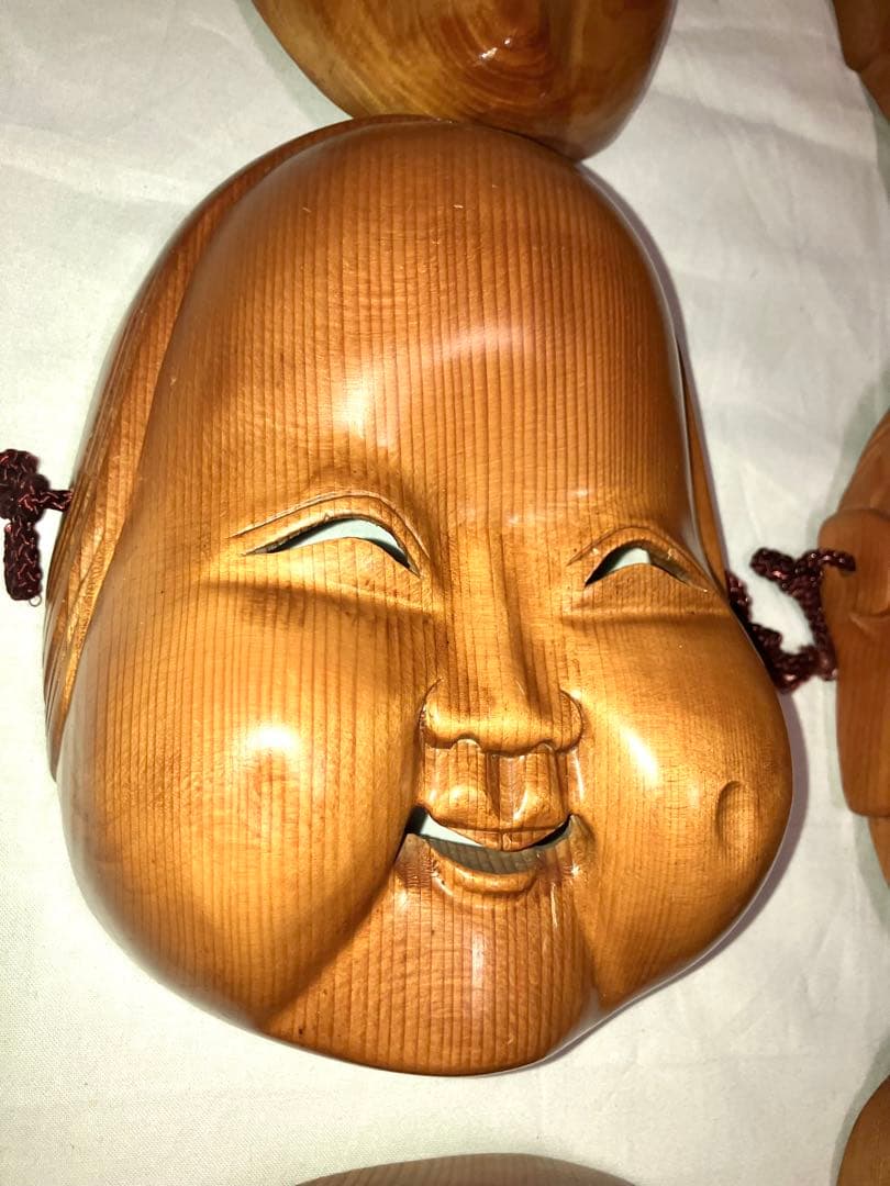 お面　木彫り 8点 般若 天狗 茨 七福神 おたふく