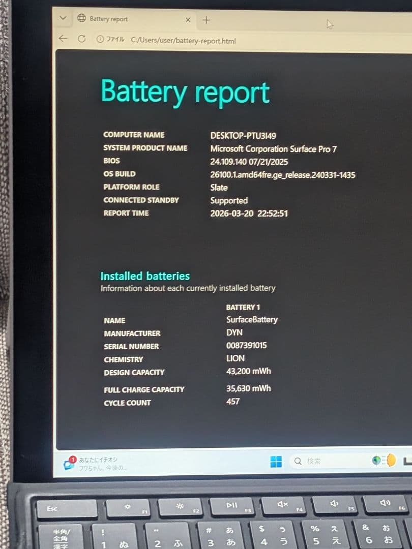 Surface Pro 7 i5 8GB 256GBタイプカバー付きa