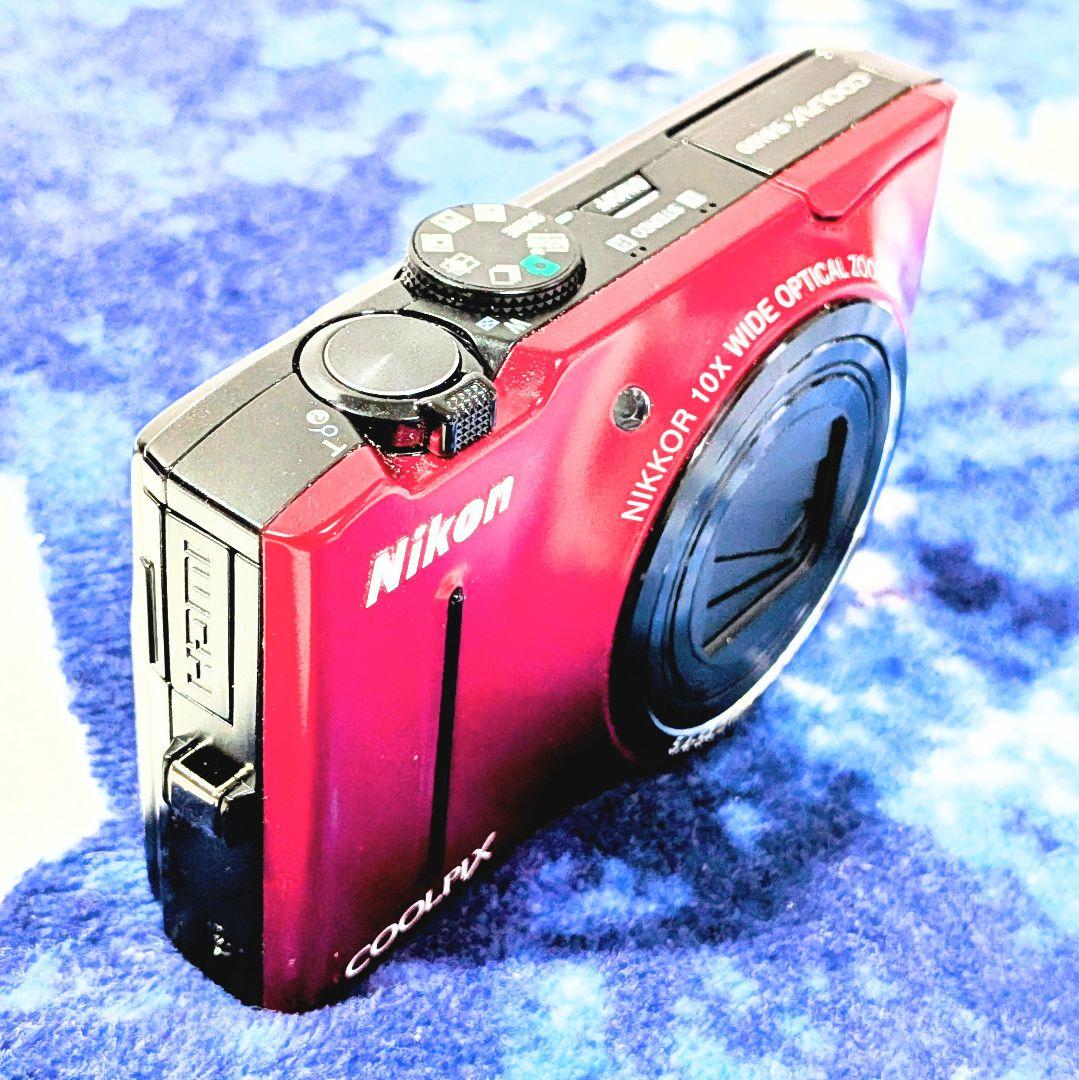 極美品【動作品】Nikon COOLPIX S8100 レッド