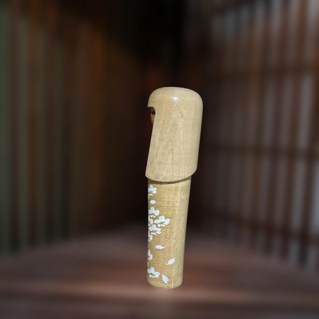 木製こけし 宮島無筆作　果心　サイン入り