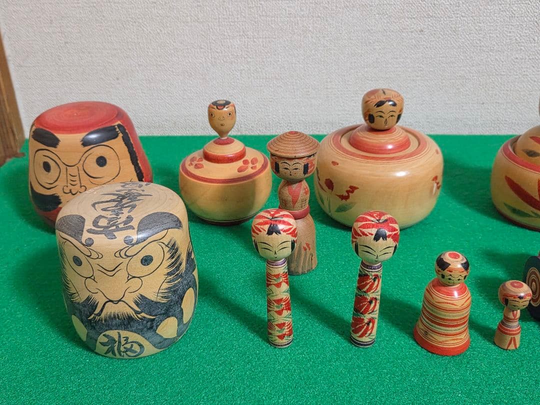 ☆各種蓋付きこけし(コマ)、だるま☆昭和レトロ