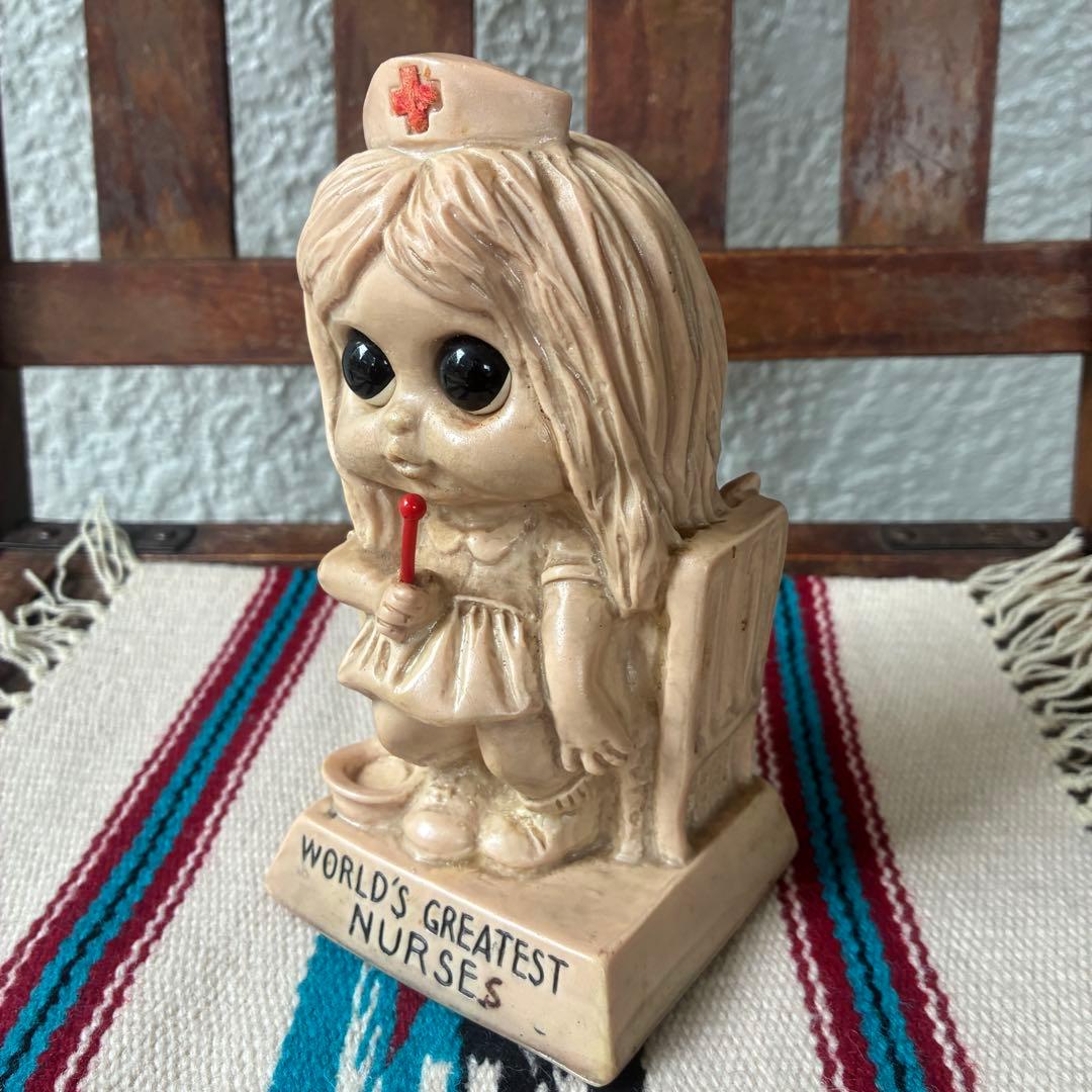 70's ナース看護婦メッセージドール　アメリカアンティーク　USAヴィンテージ