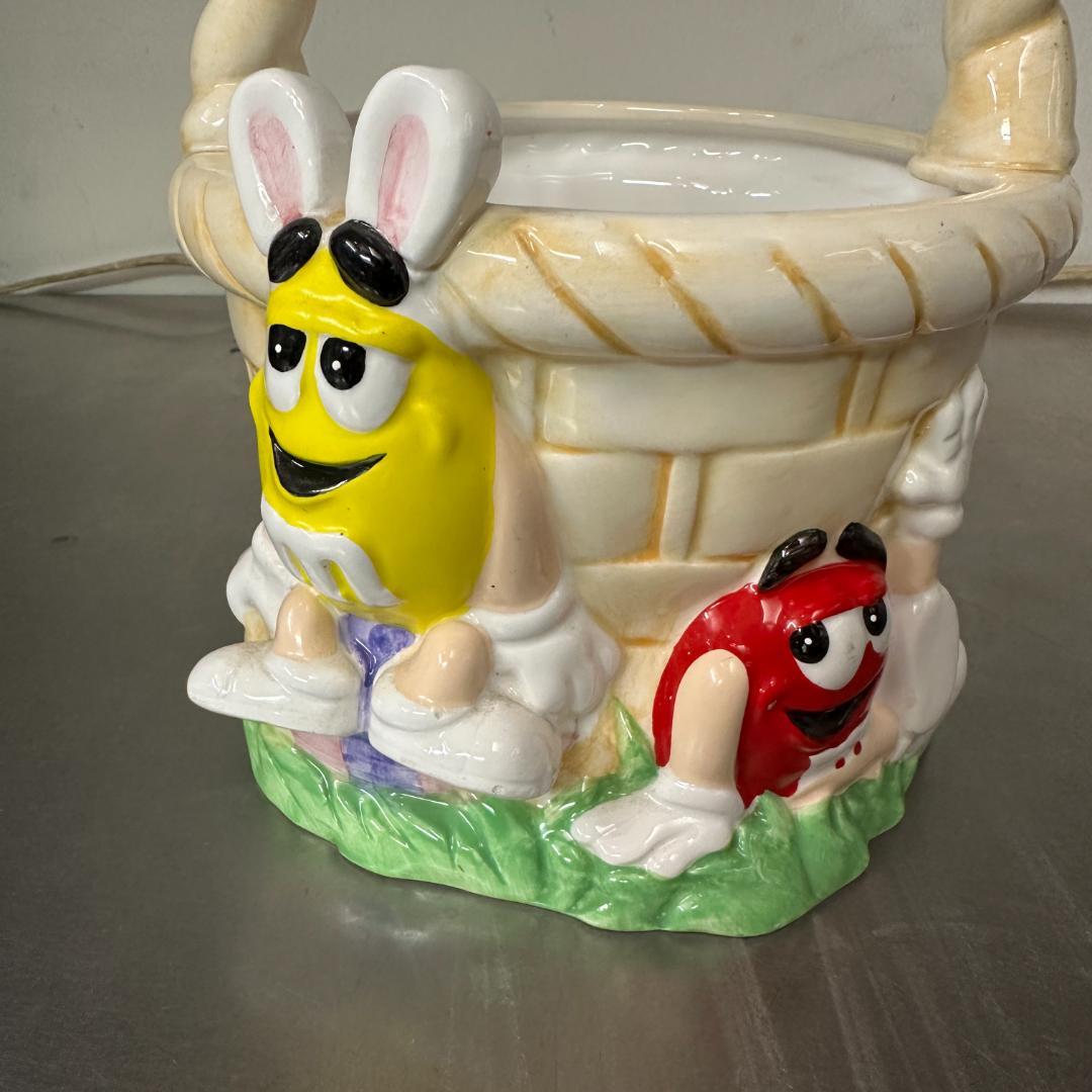 M&M's（エムアンドエムズ）イースター バスケット型 プランター 陶器製