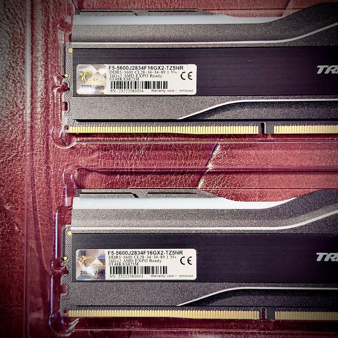 G.Skill DDR5-5600 CL28 32GB【超低レイテンシ選別品】