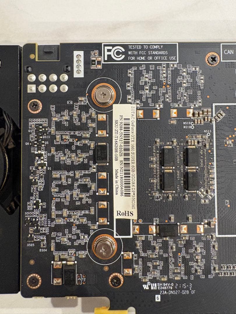 【ジャンク品】ZOTAC GTX 1660 SUPER 6GB GDDR6