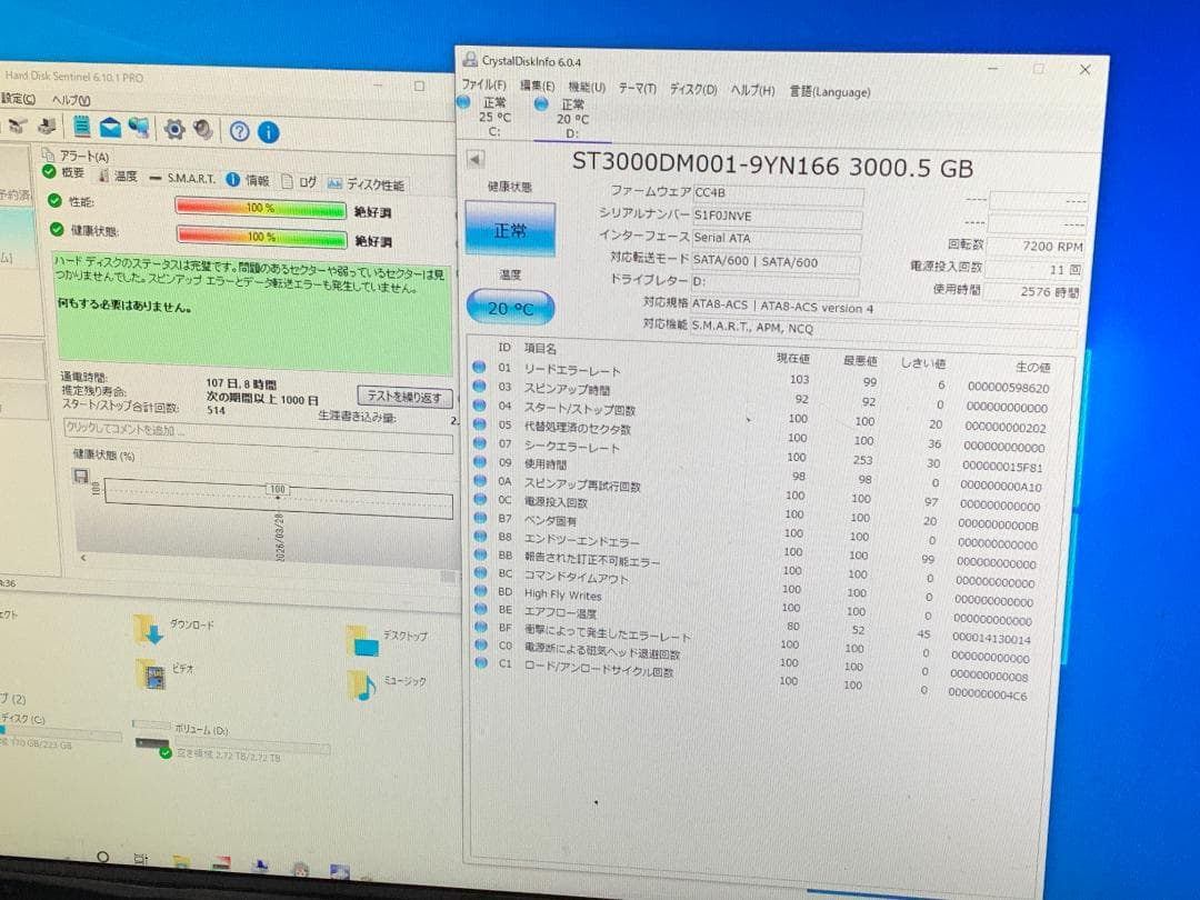 内蔵型ハードディスクドライブ S0216 Seagate Barracuda 3TB ST3000DM001
